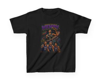 Wemby Basketball Illustration Kids TShirt