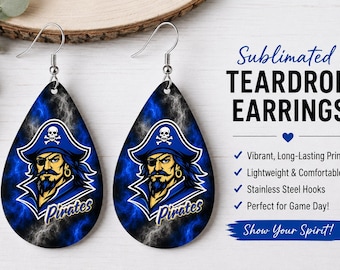 School Mascot Drop Earrings
