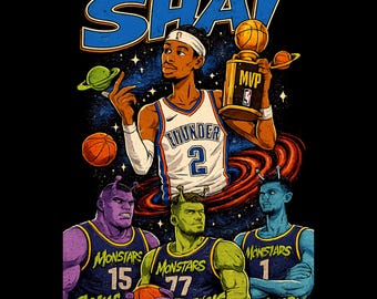 Op Space Jam geïnspireerde SGA MVP 2X Cartoon T