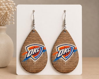OKC Thunder Inspired Earrings