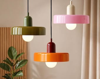 Lampade in vetro in stile nordico retrò, lampadario a LED decorativo con attacco E27