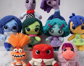 Inside Out 2 Emotions Crochet Patterns Bundle | 9 Characters PDF (Instant Download)
