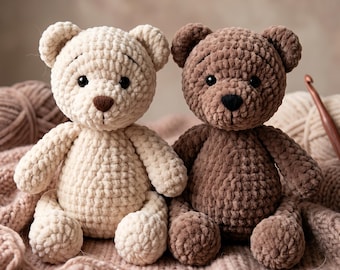Crochet Teddy Bear Pattern PDF | Amigurumi Tutorial (Digital Download)