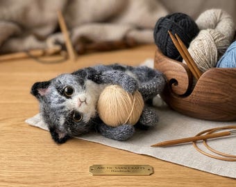 Realistic Black Kitten Knitting Pattern – Advanced 3D Short Row Cat Masterclass (PDF)
