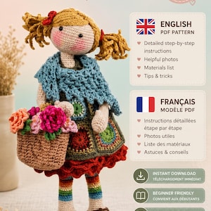 The Artisan Crochet Doll Master Blueprint - Complete Visual PDF Pattern with Wire Articulation & Modular Dress