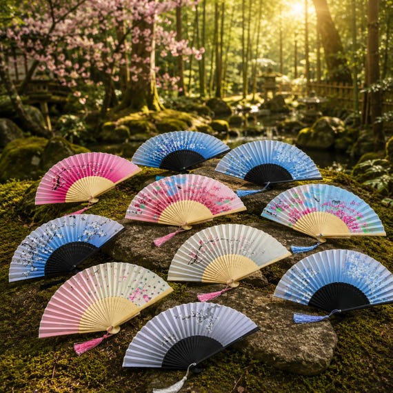 Japanese Fan Folding Hand Ado Zipangu - ) Japan 新品 Fan, Fans
