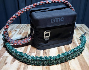 Custom Heavy-Duty Cooler Strap – 36” | Stainless Steel Clips | Paracord Built