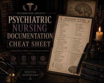 Psychiatric Nursing Documentation Cheat Sheet