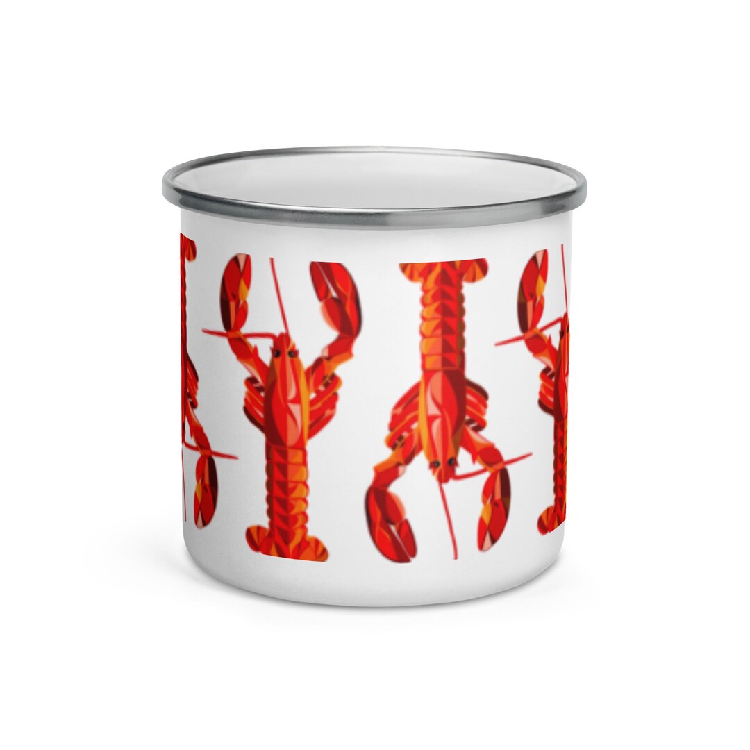 Larry the Lobster Enamel Mug - Etsy