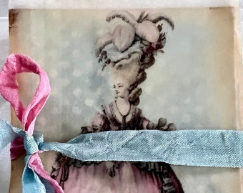 Marie Antoinette Decoupage Favor Bags: Vintage French Ephemera, Junk Journal