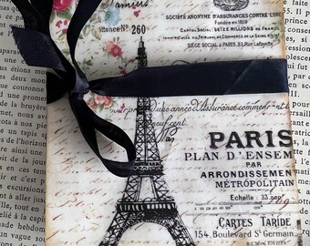 Eiffel Tower Collage Glassine Bags, Junk Journal Ephemera, Set of 8