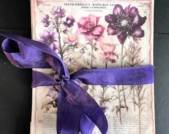 Botanical Glassine Bags: Wildflower Herb Design, Junk Journal Ephemera