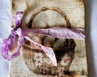 Vintage Easter Glassine Treat Bags: Storybook Pastel Basket, Set of 8