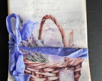 French Lavender Glassine Bags: Decorative Gift & Soap Sacks, Set 2