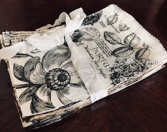 Botanical Glassine Bags: Vintage Ephemera for Art Journaling, Collage (Set of 8)