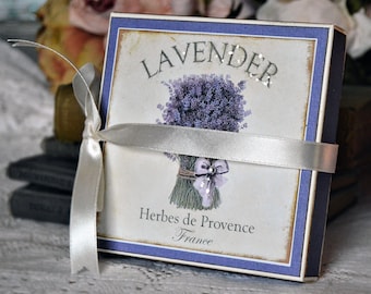 French Lavender, Paris Note Cards, French Stationery, Blank Card, Gift for Her, Birthday Gift, Thank You Card, Boxed Set, ATC Card, Glitter