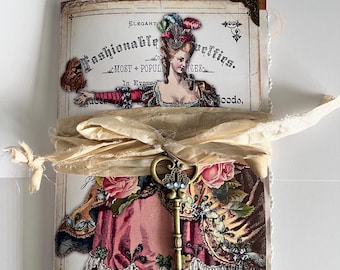 Marie Antoinette Junk Journal: French Ephemera Book with Lace & Roses