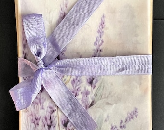 French Lavender Decorative Glassine Bags, Gift Bag, Junk Journal, Candy Bag, Ephemera, Mini Album, Soap Bags, Ephemera, Tag Bags, Set 1-sm