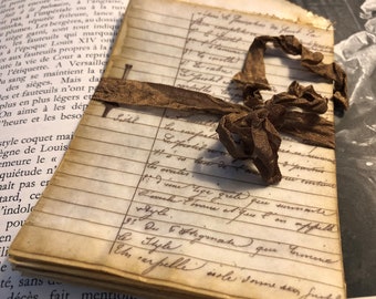 Antique French Botanical Journal Favor Bags, Gardening, Collage, Vintage, French, Art Journal, Junk Journal, Mini Album, Ephemera, Tag Bag