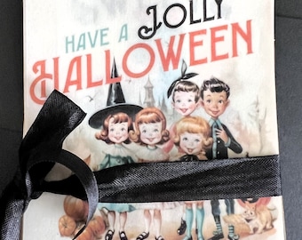 Vintage 1950s Halloween Treat Bags: Children & Pets, Set of 8