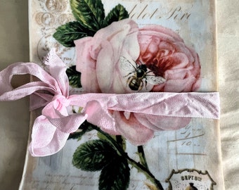 Vintage Peony Glassine Bags: French Floral Ephemera, Set of 8