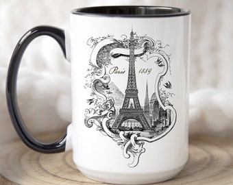 Eiffel Tower Coffee Mug: French Parisienne Collection, 15oz