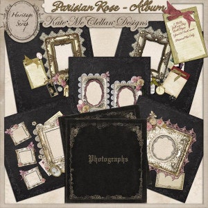 Digital Quick Page Album, Journal Kit, Mini Album, Scrapbook Album, Victorian Style, Vintage Style