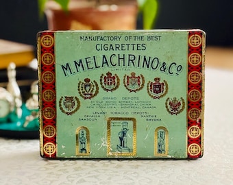 1900年代のアンティークブリキ缶：非売品エジプト製タバコ - Etsy 日本