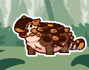 Ankylosaurus Sticker - die cut, dinosaur stickers