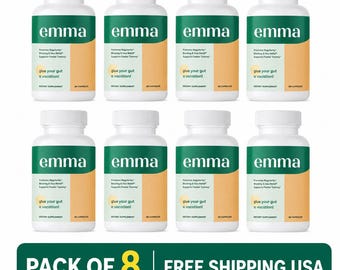 Emma Digestive Support Formula Pack van 8 | 60 tellen elk | Dagelijks wellnesssupplement