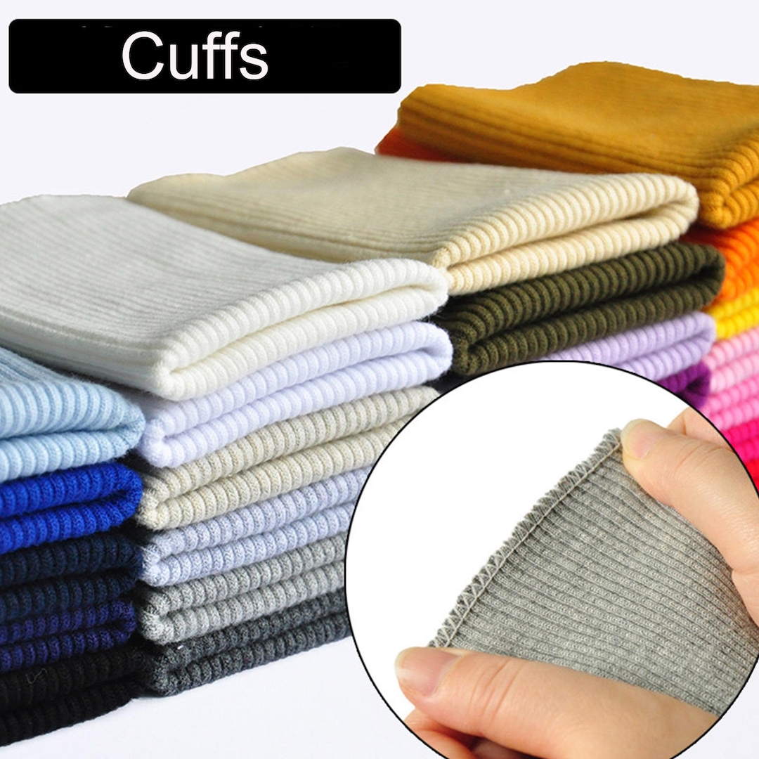 Cotton Elastic Ribbing Knit Fabric- for Cuffs- 7*10cm (A Pair)- DIY ...