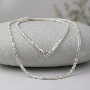 Handmade 925 Sterling Silver Snake Chain Necklace, Boho Style, Unisex Gift