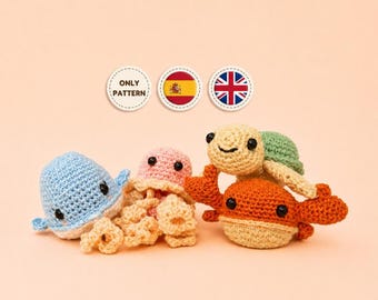 Pack Patrones Amigurumis Animales del Mar/Sea Animal Amigurumi Pattern Pack