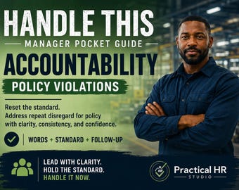 Employee Policy Violation Script for Managers | Accountability Conversation Guide PDF
