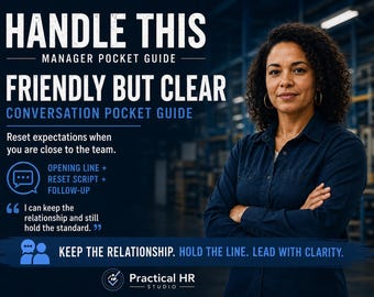 Friendly But Clear Conversation Script for Managers | Expectation Setting Guide PDF