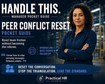 Peer Conflict Conversation Script for Managers | Employee Conflict Resolution Guide PDF