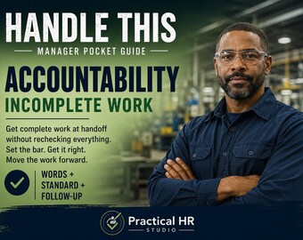 Incomplete Work Conversation Script for Managers | Employee Accountability Guide PDF