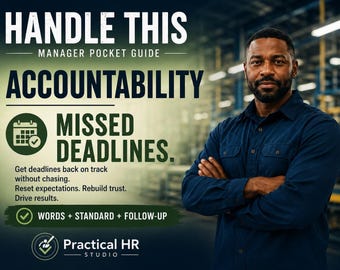 Missed Deadline Conversation Script for Managers | Employee Accountability Guide PDF