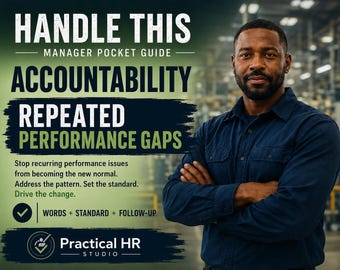 Repeated Performance Gap Script for Managers | Employee Accountability Conversation Guide PDF