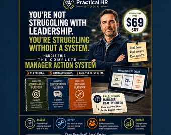 Manager Action System | 15 Accountability, Difficult Conversation & Employee Performance Decision Guides | Manager Toolkit PDF