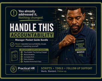 Manager Accountability Playbook | 5 Employee Performance Scripts & Conversation Guides PDF
