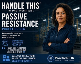 Passive Resistance Conversation Script for Managers | Employee Pushback Guide PDF