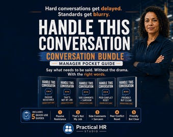 Difficult Conversation Playbook for Managers | 5 Employee Pushback, Conflict & Boundaries Scripts PDF