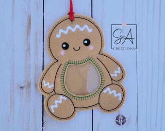 Gingerbread Man Treat Bag Ornament | Gift Card Holder | Money Holder