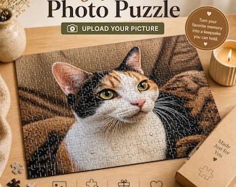 Custom Photo Puzzle, Personalized Puzzle Gift, Custom Jigsaw Puzzle, Unique Keepsake, Anniversary Gift, Family Gift