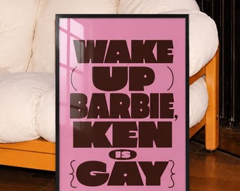Funny Pink Wall Art, Typography Poster, Dopamine Decor, Maximalist Wall Art, Living Room Prints, Gen Z Printable Art, DIGITAL DOWNLOAD