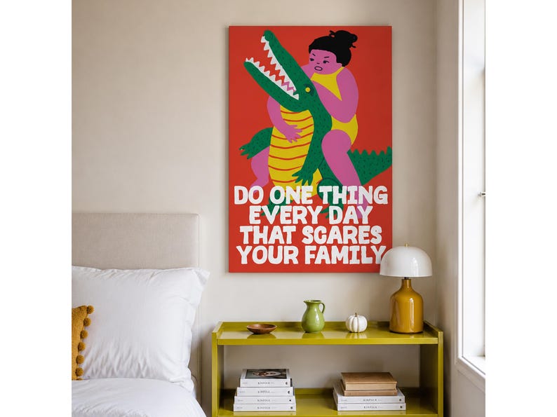 Decoración Dopamine, Arte mural colorido y divertido, Decoración maximalista para el hogar, Lámina mural original, DESCARGA DIGITAL imagen 2