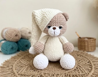 Amigurumi Teddy Bear Crochet Pattern, Plush Toy Tutorial (PDF Download)