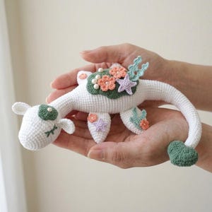 Plesiosaur Crochet Pattern | Moss Flower Amigurumi PDF (Instant Download)