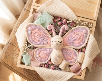 Sleeping Butterfly Crochet Pattern PDF | Amigurumi Baby Mobile | Nursery Decor Plushie | Instant Digital Download